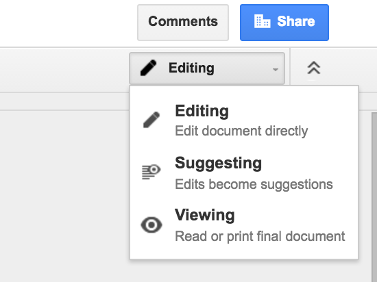 How Do I Track Changes in Google Docs and Other Google Apps? 2 turning on suggestions - UpCurve Cloud