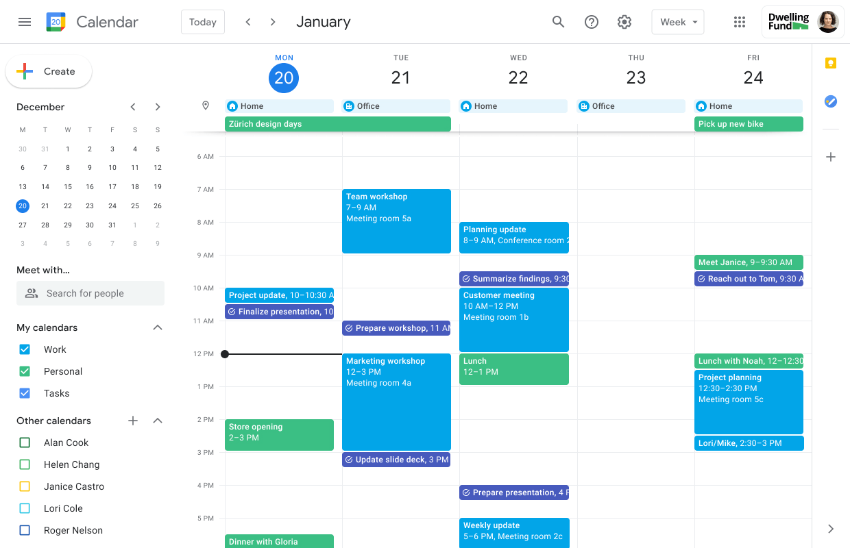 2 Working location in Google Calendar helps set expectations with co worke - UpCurve Cloud